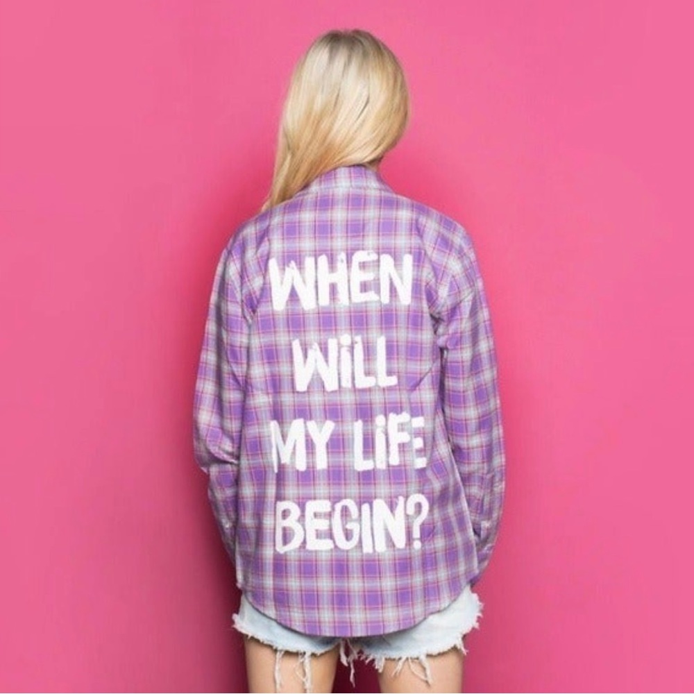 [ISO] Disney Cakeworthy Rapunzel Tangled Plaid Flannel Shirt Size L or XL